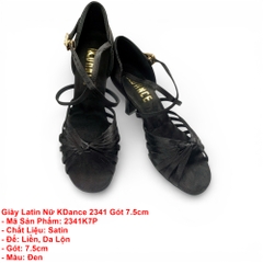 Giày Latin Nữ KDance 2341 Gót 7.5cm (2341K7P) - Đen