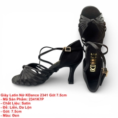 Giày Latin Nữ KDance 2341 Gót 7.5cm (2341K7P) - Đen