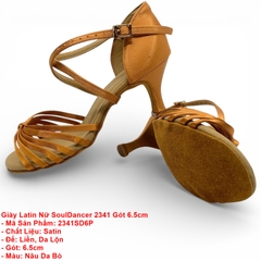 Giày Latin Nữ SoulDancer 2341 Gót 6.5cm (2341SD6P) - Nâu Da Bò