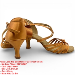 Giày Latin Nữ SoulDancer 2341 Gót 6.5cm (2341SD6P) - Nâu Da Bò