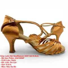 Giày Latin Nữ SoulDancer 2341 Gót 6.5cm (2341SD6P) - Nâu Da Bò