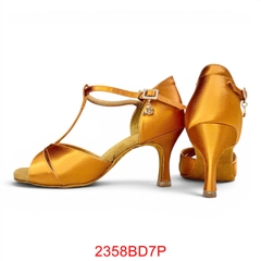 Giày Latin Nữ BD Dance 2358 Gót 7.5cm (2358BD7P) - Nâu Da Bò