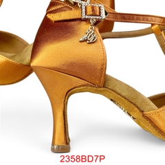 Giày Latin Nữ BD Dance 2358 Gót 7.5cm (2358BD7P) - Nâu Da Bò