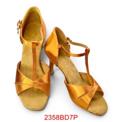 Giày Latin Nữ BD Dance 2358 Gót 7.5cm (2358BD7P) - Nâu Da Bò