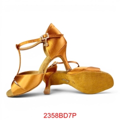 Giày Latin Nữ BD Dance 2358 Gót 7.5cm (2358BD7P) - Nâu Da Bò