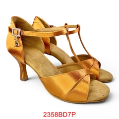 Giày Latin Nữ BD Dance 2358 Gót 7.5cm (2358BD7P) - Nâu Da Bò