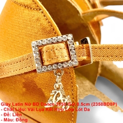 Giày Latin Nữ BD Dance 2358 Gót 8.5cm (2358BD8P) - Nâu Da Bò