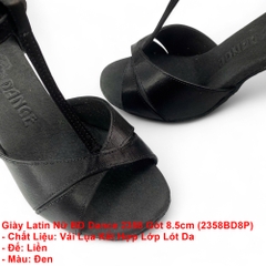 Giày Latin Nữ BD Dance 2358 Gót 8.5cm (2358BD8P) - Đen + Size