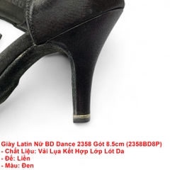 Giày Latin Nữ BD Dance 2358 Gót 8.5cm (2358BD8P) - Đen + Size