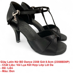 Giày Latin Nữ BD Dance 2358 Gót 8.5cm (2358BD8P) - Đen + Size
