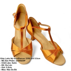 Giày Latin Nữ SoulDancer 2358 Gót 5.5cm (2358SD5P) - Nâu Da Bò