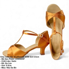 Giày Latin Nữ SoulDancer 2358 Gót 5.5cm (2358SD5P) - Nâu Da Bò