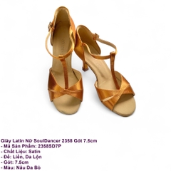 Giày Latin Nữ SoulDancer 2358 Gót 7.5cm (2358SD7P) - Nâu Da Bò.