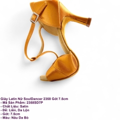 Giày Latin Nữ SoulDancer 2358 Gót 7.5cm (2358SD7P) - Nâu Da Bò.
