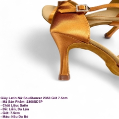 Giày Latin Nữ SoulDancer 2358 Gót 7.5cm (2358SD7P) - Nâu Da Bò.