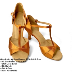 Giày Latin Nữ SoulDancer 2358 Gót 6.5cm (2358SD6P) - Nâu Da Bò