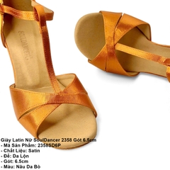 Giày Latin Nữ SoulDancer 2358 Gót 6.5cm (2358SD6P) - Nâu Da Bò