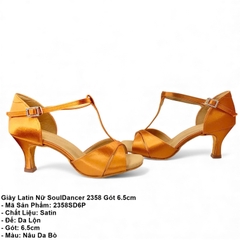 Giày Latin Nữ SoulDancer 2358 Gót 6.5cm (2358SD6P) - Nâu Da Bò