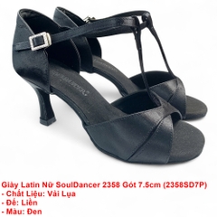 Giày Latin Nữ SoulDancer 2358 Gót 7.5cm (2358SD7P) - Đen