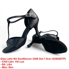 Giày Latin Nữ SoulDancer 2358 Gót 7.5cm (2358SD7P) - Đen