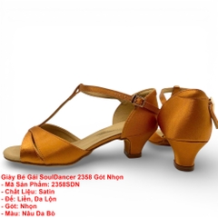 Giày Bé Gái SoulDancer 2358 Gót Nhọn (2358SDN) - Nâu Da Bò