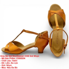 Giày Bé Gái SoulDancer 2358 Gót Nhọn (2358SDN) - Nâu Da Bò
