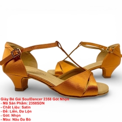 Giày Bé Gái SoulDancer 2358 Gót Nhọn (2358SDN) - Nâu Da Bò
