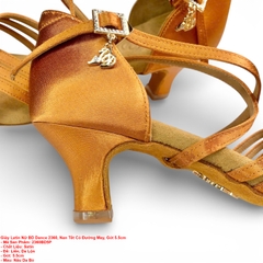 Giày Latin Nữ BD Dance 2360, Nan Tết Có Đường May, Gót 5.5cm (2360BD5P) - Nâu Da Bò