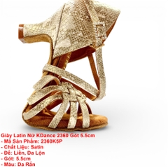 Giày Latin Nữ KDance 2360 Gót 5.5cm (2360K5P) - Da Rắn
