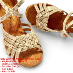 Giày Latin Nữ KDance 2360 Gót 7.5cm (2360K7P) - Da Rắn