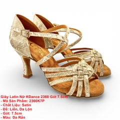 Giày Latin Nữ KDance 2360 Gót 7.5cm (2360K7P) - Da Rắn