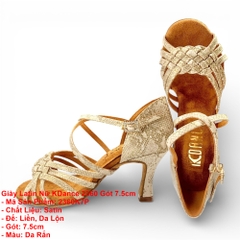 Giày Latin Nữ KDance 2360 Gót 7.5cm (2360K7P) - Da Rắn