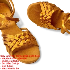 Giày Latin Nữ Tamsa 2360 Gót 5.5cm (2360T5P) - Nâu Da Bò
