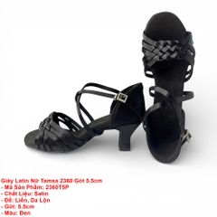 Giày Latin Nữ Tamsa 2360 Gót 5.5cm (2360T5P) - Đen