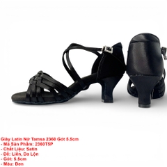 Giày Latin Nữ Tamsa 2360 Gót 5.5cm (2360T5P) - Đen