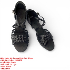 Giày Latin Nữ Tamsa 2360 Gót 5.5cm (2360T5P) - Đen