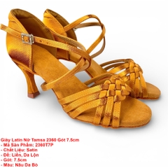 Giày Latin Nữ Tamsa 2360 Gót 7.5cm (2360T7P) - Nâu Da Bò