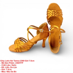 Giày Latin Nữ Tamsa 2360 Gót 7.5cm (2360T7P) - Nâu Da Bò