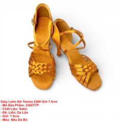 Giày Latin Nữ Tamsa 2360 Gót 7.5cm (2360T7P) - Nâu Da Bò