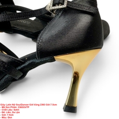 Giày Latin Nữ SoulDancer Gót Vàng 2363 Gót 7.5cm (2363GV7P) - Đen