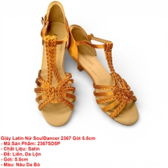 Giày Latin Nữ SoulDancer 2367 Gót 5.5cm (2367SD5P) - Nâu Da Bò