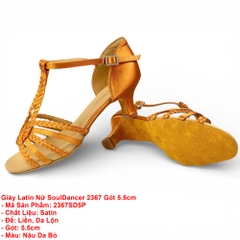 Giày Latin Nữ SoulDancer 2367 Gót 5.5cm (2367SD5P) - Nâu Da Bò