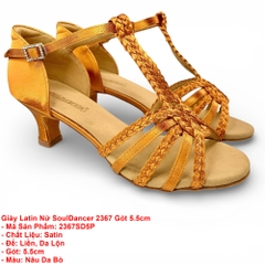 Giày Latin Nữ SoulDancer 2367 Gót 5.5cm (2367SD5P) - Nâu Da Bò
