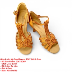 Giày Latin Nữ SoulDancer 2367 Gót 6.5cm (2367SD6P) - Nâu Da Bò