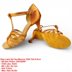 Giày Latin Nữ SoulDancer 2367 Gót 6.5cm (2367SD6P) - Nâu Da Bò