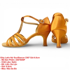 Giày Latin Nữ SoulDancer 2367 Gót 6.5cm (2367SD6P) - Nâu Da Bò