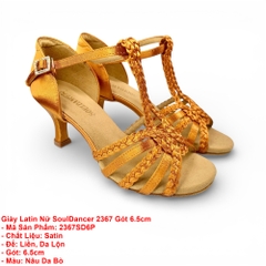 Giày Latin Nữ SoulDancer 2367 Gót 6.5cm (2367SD6P) - Nâu Da Bò