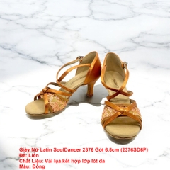 Giày Nữ Latin SoulDancer 2376 Gót 6.5cm (2376SD6P) - Nâu Da Bò