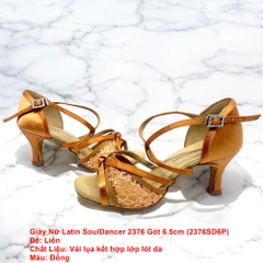 Giày Nữ Latin SoulDancer 2376 Gót 6.5cm (2376SD6P) - Nâu Da Bò