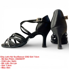 Giày Latin Nữ SoulDancer 2382 Gót 7.5cm (2382SD7P) - Đen